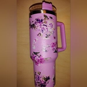 40 Oz Purple Floral Tumbler